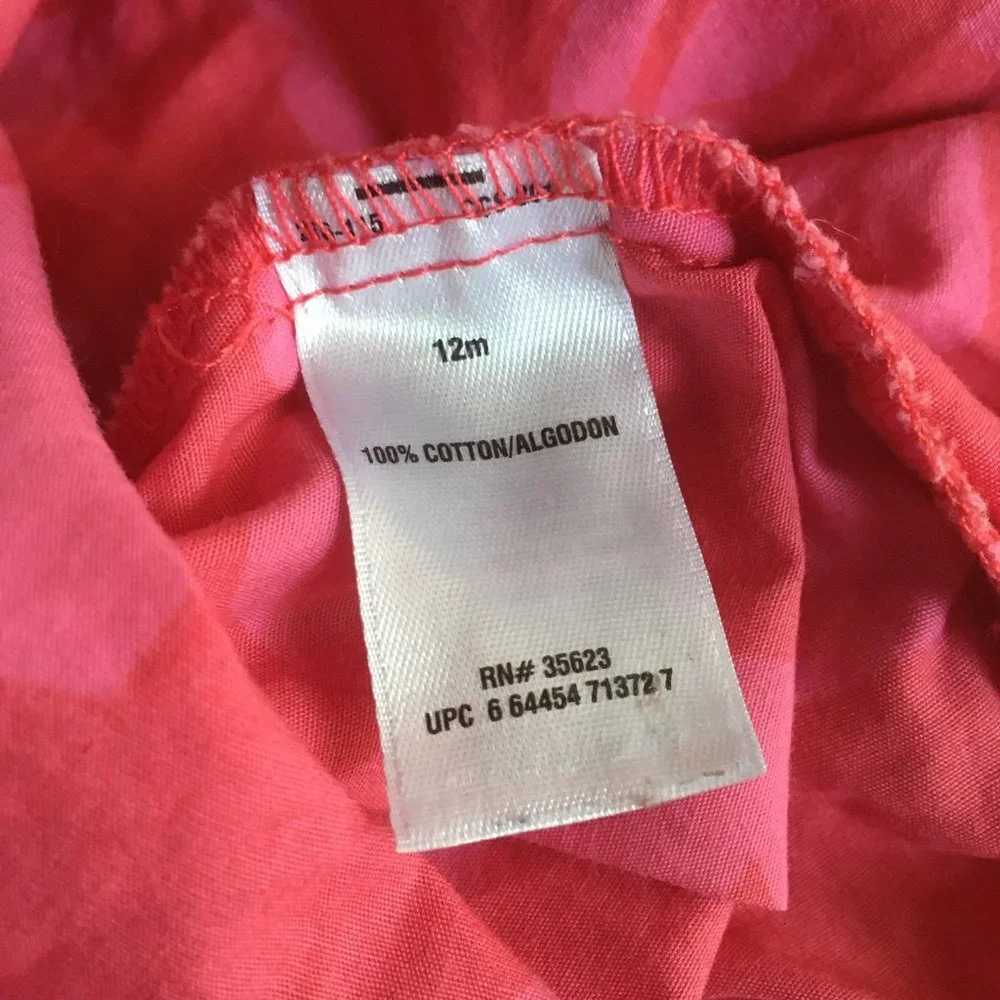 Carter's pink floral romper dress 12m